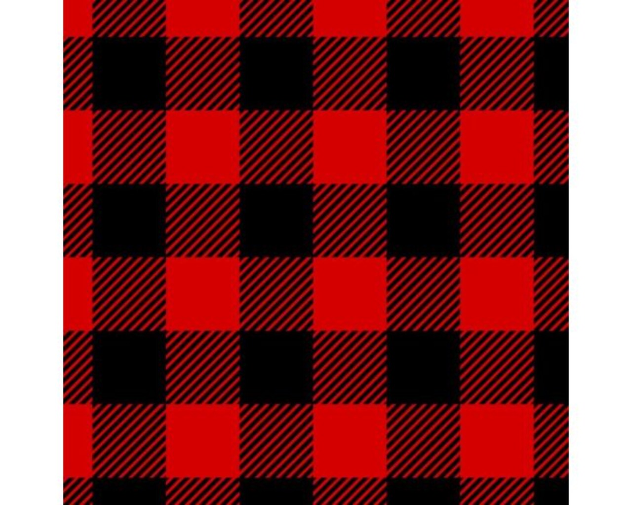 Red Black Buffalo Plaid Flannel Fabric | By The Yard | Sewing and Crafting | 42 inches wide
